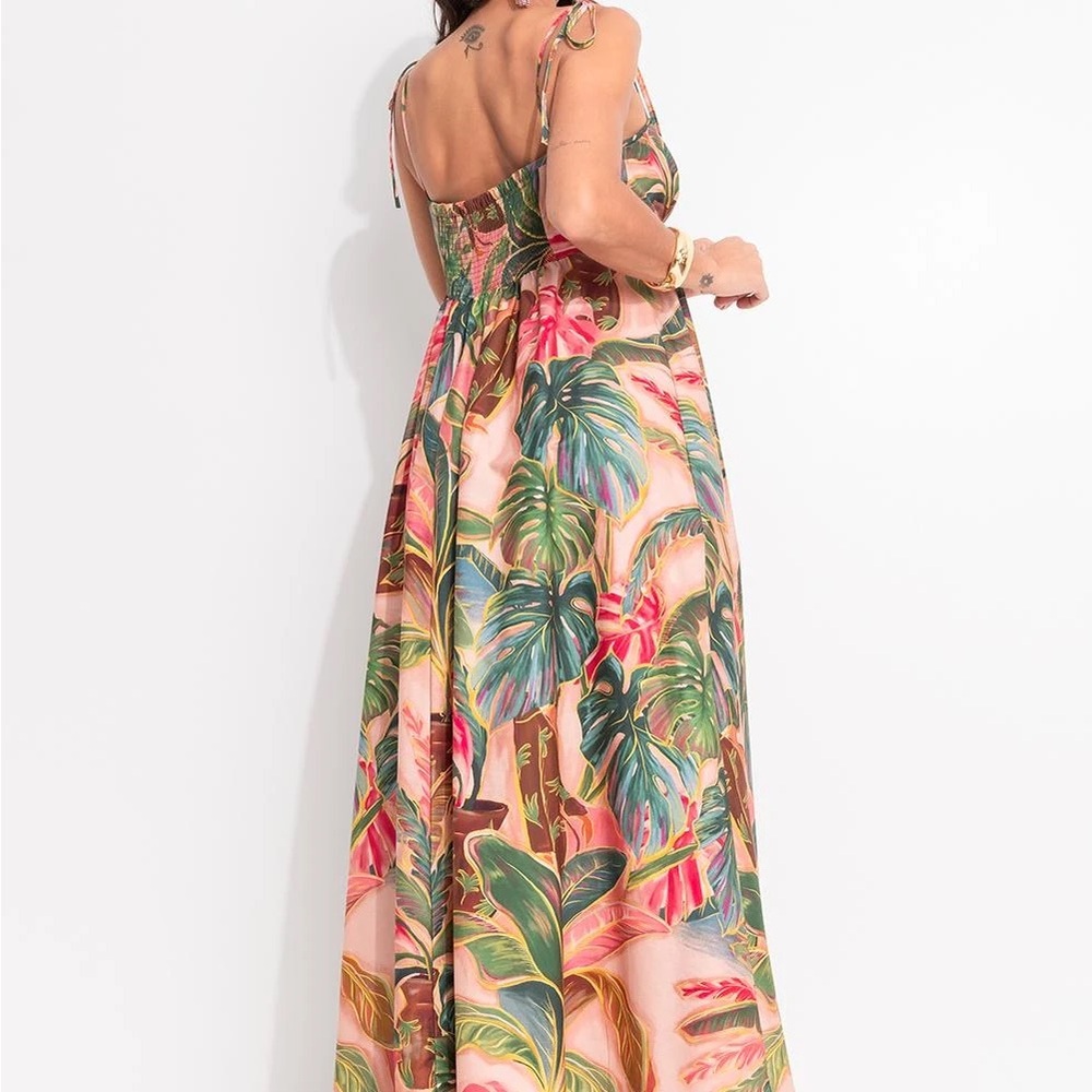 FARM Rio Colorful Leaf Maxi Dress - Picture 3 of 10